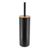 Cumpara ieftin Perie De Toaletă Inaltă -Negru/Bamboo Compoziție Bambus + Pvc