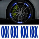 Cumpara ieftin Set 20 bucati Elemente Reflectorizante Wheel Arch pentru autoturisme, biciclete, motociclete, atv-uri, scutere, culoare Albastra, AVEX