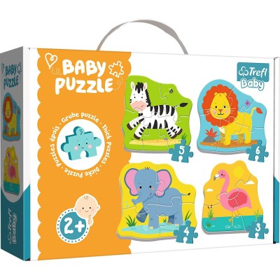 PUZZLE TREFL BABY CLASIC ANIMALE SAFARI 8 PIESE foto