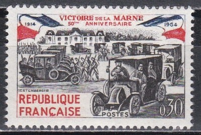 Franta 1964 - Cea de-a 50-a aniversare a Victoriei Marnei, MNH foto