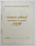 BIBLIOTECA CENTRALA DE STAT A R.P.R. , ANIVERSARI CULTURALE , INDICE BIBLIOGRAFIC SI DE RECOMANDARE , 1961