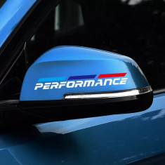 Stickere BMW M Performance stickere oglinzi alb foto