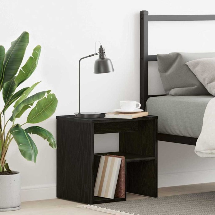 vidaXL Dulap de noapte Stejar negru 40 x 30 x 40 cm Lemn compozit
