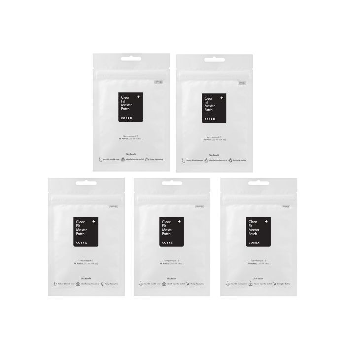 Set 5 pachete Plasturi anti acnee COSRX Clear Fit Master Patch, 18 buc x 5 plicuri