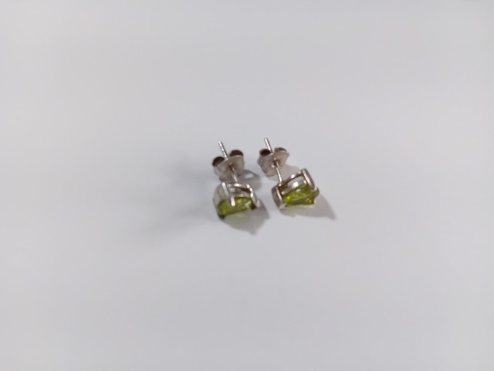 Cercei din argint cu peridot#4170