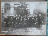 Fotografie mare pe carton gros, Corpul didactic al Liceului National din Iasi ,cu semnaturile profesorilor, 1924