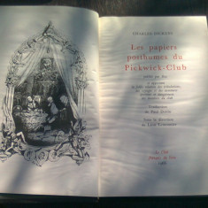 LES PAPIERS POSTHUMES DU PICKWICK-CLUB - CHARLES DICKENS (CARTE IN LIMBA FRANCEZA)