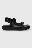 HUGO sandale Emma femei, culoarea negru, cu platforma, 50517560