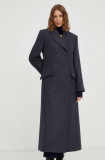 Cumpara ieftin By Malene Birger palton de lana culoarea negru, de tranzitie, cu doua randuri de nasturi