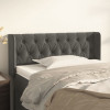 Tablie de pat cu aripioare gri &icirc;nchis 93x16x78/88 cm catifea GartenMobel Dekor, vidaXL