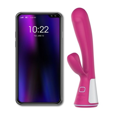 Vibrator Rabbit Fuse OhMiBod Bluetooth App Connect Silicon USB Roz 18 cm foto