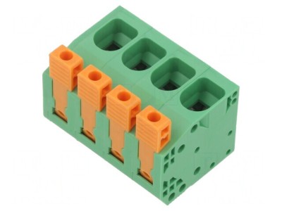 Regletă Conexiuni PCB 90&amp;deg; 10mm 4 Piste 51A foto