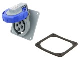 Conector alimentare AC trifazat AMPHENOL IP&amp;S 16A 250V soclu mamă 4 pini IP69K