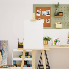 vidaXL Panze intinse, 12 buc., alb, ?esatura ?i lemn masiv pin foto