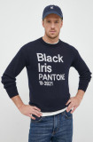 Cumpara ieftin United Colors of Benetton pulover din amestec de lana X Pantone barbati, culoarea albastru marin, light