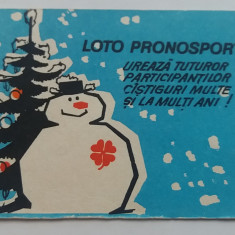 M3 C31 2 - 1978 - Calendar de buzunar - reclama LOTO - PRONOSPORT