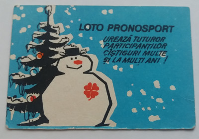 M3 C31 2 - 1978 - Calendar de buzunar - reclama LOTO - PRONOSPORT foto