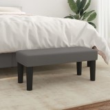 VidaXL Bancă, gri, 70x30x30 cm, piele ecologică