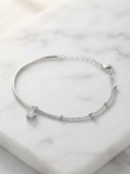 Cumpara ieftin Bratara Argint 925 Semi-Fixa Double Chain cu Stea Stralucitoare si Bile