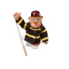 Papusa de mana Pompier Melissa &amp; Doug, 40 cm, cu tija detasabila, pentru copii 3 ani+