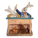 Cumpara ieftin Figurina Iepurasi Paste polirasina multicolora 11x7x11 cm