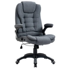Scaun de birou cu spatar reglabil, rotativ, poliester, gri, max 120 kg, 67x72x110-120 cm foto