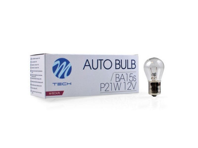 Bec halogen BA15S P21W S25 21W 12V CLEAR foto