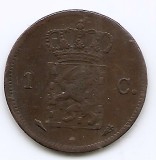 Olanda 1 Cent 1821 - Willem I, Bronz, 22 mm KM-47, Europa