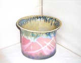 Art Studio: Vaza ceramica emailata raku, anii 60, semnata Slavoj Banset, Suedia