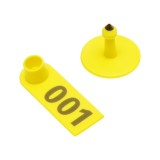 Set crotalii numerotate 001-100 galbene pentru oi si capre Breckner
