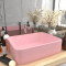vidaXL Chiuveta de baie lux, roz mat, 41 x 30 x 12 cm, ceramica