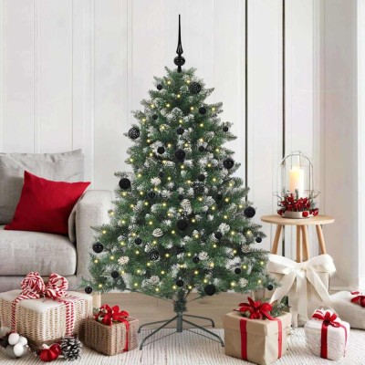 vidaXL Brad de Crăciun artificial cu 150 LED Verde 105 x 105 x 150 cm 3395222 foto