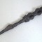 Phurba tibetană din lemn cu montură de fier &ndash; instrument ritual din secolul al XIX-lea