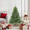 Brad de Crăciun artificial cu 150 LED Verde 120 cm PE și PVC