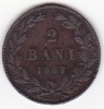 Romania 2 BANI 1867 H, Cupru (arama)
