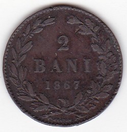 Romania 2 BANI 1867 H foto