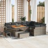 VidaXL Set de canapele pentru grădină 12 pcs Gri 100 x 100 x 71 cm 3363728