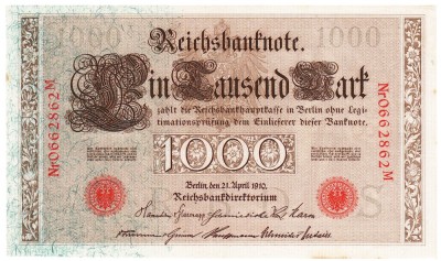 Germania 1000 1 000 Mark Marci 1910 P-44b Seria 0662862 foto