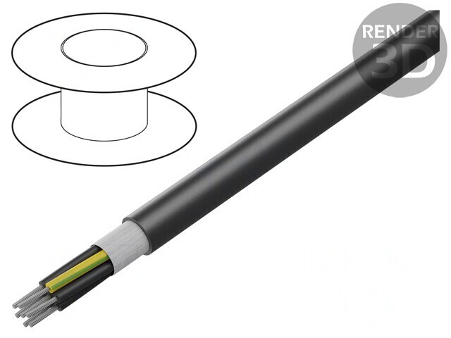 Cablu de control &Ouml;LFLEX&reg; ROBUST FD 7G1mm2 negru