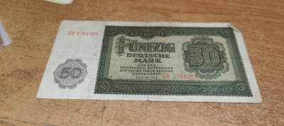 Bancnota 50 Deutsche Mark 1948 AH1761063 #A5615HAN foto