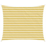 vidaXL P&acirc;nză de umbră Galben și alb 2,5 x 3 m HDPE 42032823