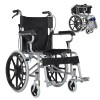 Scaun cu rotile pliabil Dr.Denis, frane pe manere, roti spate 20 inch solide, sarcina 100 kg, pentru mobilitate redusa