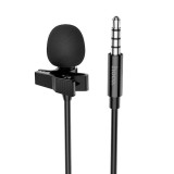 Cumpara ieftin Microfon lavaliera Hoco L14 3.5 mm negru