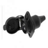 Priza Mama 3 Pini 12-24V 20A Tractor Utilitare Combina, Compatibil Fiat Ford New Holland, Plastic Negru