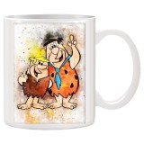 Cana alba personalizata The Flintstones, INOVATIX&reg;. 330ml