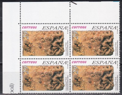 Spania 1994 - Crăciun, Bloc de 4, MNH foto