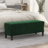 VidaXL Bancă, verde &icirc;nchis, 100x35x41 cm, catifea