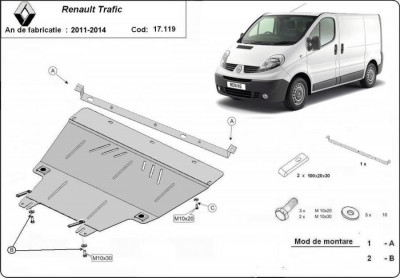 Scut motor metalic Renault Trafic 2011-2014 foto