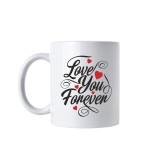 Cana alba personalizata &quot; Love you forever! &quot;, INOVATIX&reg;. 330ml