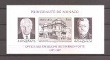 Monaco 1987 - 50 de ani de Emitere de Timbre in Monaco (colita NEDANTELATA), MNH, Nestampilat